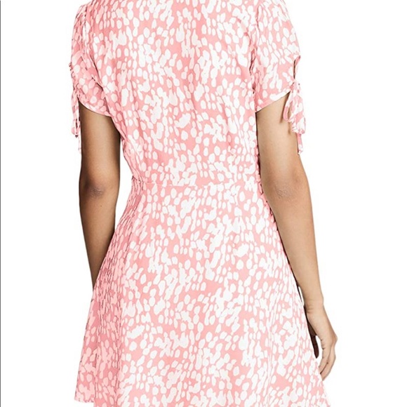 Printed V Neck Casual Dress w Tie Sleeve - Picture 2 of 9